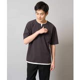 【速乾/接触冷感】梨地フェイクレイヤードカットソー | a.v.v【MEN】 | 詳細画像27