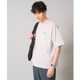 ライトグレー | 【接触冷感】エッフェル塔刺繍ボートネックカットソー | a.v.v【MEN】