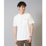 ホワイト | 【接触冷感/コットン100%】ワンポイント刺繍カットソー | a.v.v【MEN】