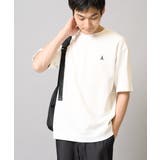 ホワイト | 【イージーケア/接触冷感】ライトアゼ半袖Ｔシャツ ワンポイント刺繍 | a.v.v【MEN】