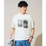 ホワイト | 【接触冷感】フォトプリントワイドシルエットカットソー | a.v.v【MEN】