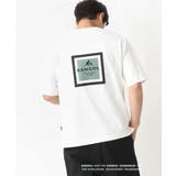 ホワイト | 【KANGOL】スクエアプリントワイドシルエットTシャツ | a.v.v【MEN】