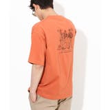 オレンジ | 【ucaU×a.v.vコラボ】プリントワイドシルエットTシャツ | a.v.v【MEN】