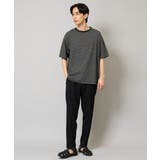 【接触冷感】細ボーダーセミワイドシルエットTシャツ | a.v.v【MEN】 | 詳細画像13 