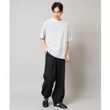 【接触冷感】細ボーダーセミワイドシルエットTシャツ | a.v.v【MEN】 | 詳細画像3 