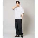 【接触冷感】細ボーダーセミワイドシルエットTシャツ | a.v.v【MEN】 | 詳細画像5 