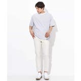 【接触冷感】細ボーダーセミワイドシルエットTシャツ | a.v.v【MEN】 | 詳細画像8 