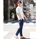 【接触冷感】細ボーダーセミワイドシルエットTシャツ | a.v.v【MEN】 | 詳細画像9 