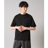 ブラック | シルケットスムースワイドシルエットカットソー | a.v.v【MEN】