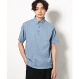 ブルー | 【イージーケア 吸水速乾】ビズポロシャツ ドット | a.v.v【MEN】