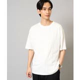 【接触冷感/綿100％】ピンタックデザインTシャツ（デザテクシリーズ） | a.v.v【MEN】 | 詳細画像1 