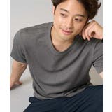 【接触冷感 イージーケア】キカジャカードクルーネックカットソー 通勤 | a.v.v【MEN】 | 詳細画像1 