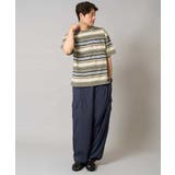 【接触冷感/毛玉になりにくい】マルチボーダーワイドシルエットカットソー | a.v.v【MEN】 | 詳細画像3