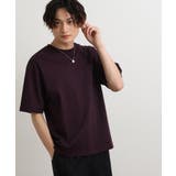 ボルドー | 【接触冷感/S-XXL】シルケットスムースワイドシルエットTシャツ | a.v.v【MEN】