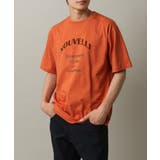 オレンジ | 【接触冷感】ロゴプリントセミワイドTシャツ | a.v.v【MEN】