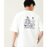 ホワイト | 【ucaU×a.v.vコラボ】イラストワイドシルエットTシャツ | a.v.v【MEN】