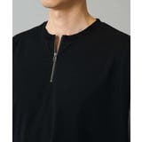 【洗濯機で洗える】ハーフジップバックシャン切替長袖カットソー ロンT | a.v.v【MEN】 | 詳細画像11 
