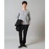 ダイヤジャカードＶネックＴシャツ 通勤 ビジネス | a.v.v【MEN】 | 詳細画像2 