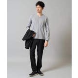 ダイヤジャカードＶネックＴシャツ 通勤 ビジネス | a.v.v【MEN】 | 詳細画像3 