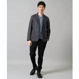 針抜きジャカードＶネックＴシャツ通勤 ビジネス ジャケット | a.v.v【MEN】 | 詳細画像12 