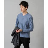 針抜きジャカードＶネックＴシャツ通勤 ビジネス ジャケット | a.v.v【MEN】 | 詳細画像26 