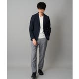 針抜きジャカードＶネックＴシャツ通勤 ビジネス ジャケット | a.v.v【MEN】 | 詳細画像3 