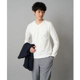 針抜きジャカードＶネックＴシャツ通勤 ビジネス ジャケット | a.v.v【MEN】 | 詳細画像31 