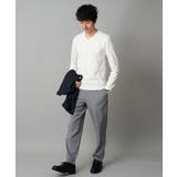 針抜きジャカードＶネックＴシャツ通勤 ビジネス ジャケット | a.v.v【MEN】 | 詳細画像4 