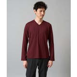 ストライプジャガードVネックTシャツ通勤 ビジネス ジャケット | a.v.v【MEN】 | 詳細画像5 