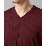 ストライプジャガードVネックTシャツ通勤 ビジネス ジャケット | a.v.v【MEN】 | 詳細画像8 