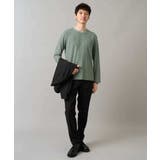 ブロックリンクスジャカードクルーネックTシャツ通勤 ビジネス ジャケット | a.v.v【MEN】 | 詳細画像2