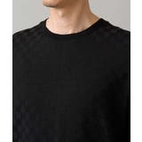 【ジャケット映えカットソー】ブロックリンクスジャカードクルーネックＴシャツ 通勤… | a.v.v【MEN】 | 詳細画像35 