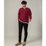 【きれいめで楽チン】キーネックフェイクレイヤードセミワイドカットソー | a.v.v【MEN】 | 詳細画像13