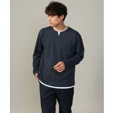 【きれいめで楽チン】キーネックフェイクレイヤードセミワイドカットソー | a.v.v【MEN】 | 詳細画像16