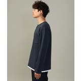 【きれいめで楽チン】キーネックフェイクレイヤードセミワイドカットソー | a.v.v【MEN】 | 詳細画像17