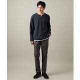 【きれいめで楽チン】キーネックフェイクレイヤードセミワイドカットソー | a.v.v【MEN】 | 詳細画像2