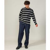 【着映えロンT】ランダムボーダーセミワイドシルエットロングTシャツ | a.v.v【MEN】 | 詳細画像2