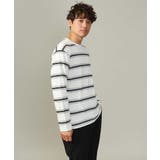 【着映えロンT】ランダムボーダーセミワイドシルエットロングTシャツ | a.v.v【MEN】 | 詳細画像5