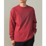 ダークレッド | 【大人のロゴT】ビッグロゴワイドシルエットロングTシャツ | a.v.v【MEN】