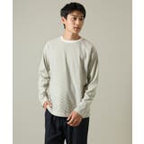 【万能インナー】細ボーダーセミワイドシルエットロングTシャツ | a.v.v【MEN】 | 詳細画像20