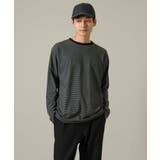 【万能インナー】細ボーダーセミワイドシルエットロングTシャツ | a.v.v【MEN】 | 詳細画像23