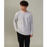 【ジャケイン可】ピンタックセミワイドシルエット クルーネックTシャツ | a.v.v【MEN】 | 詳細画像15 