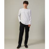 【ジャケイン可】ピンタックセミワイドシルエット クルーネックTシャツ | a.v.v【MEN】 | 詳細画像2 
