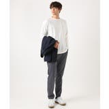 【ジャケイン可】ピンタックセミワイドシルエット クルーネックTシャツ | a.v.v【MEN】 | 詳細画像4 