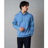 ライトブルー | 【イージーケア 毛玉になりにくい】幾何ジャカードプルオーバーパーカー【ストレッチ… | a.v.v【MEN】