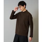 ブラウン | ポンチモックネックカットソー | a.v.v【MEN】