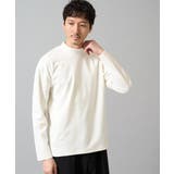 ホワイト | ポンチモックネックカットソー | a.v.v【MEN】
