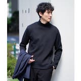 ブラック | アゼダブルフェイスハイネックカットソー | a.v.v【MEN】