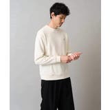 アイボリー | アゼダブルフェイスワンポイント刺繍プルオーバー | a.v.v【MEN】