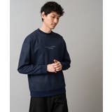 ネイビー | ツイルエンボスフェイクスエードミニロゴプルオーバー | a.v.v【MEN】